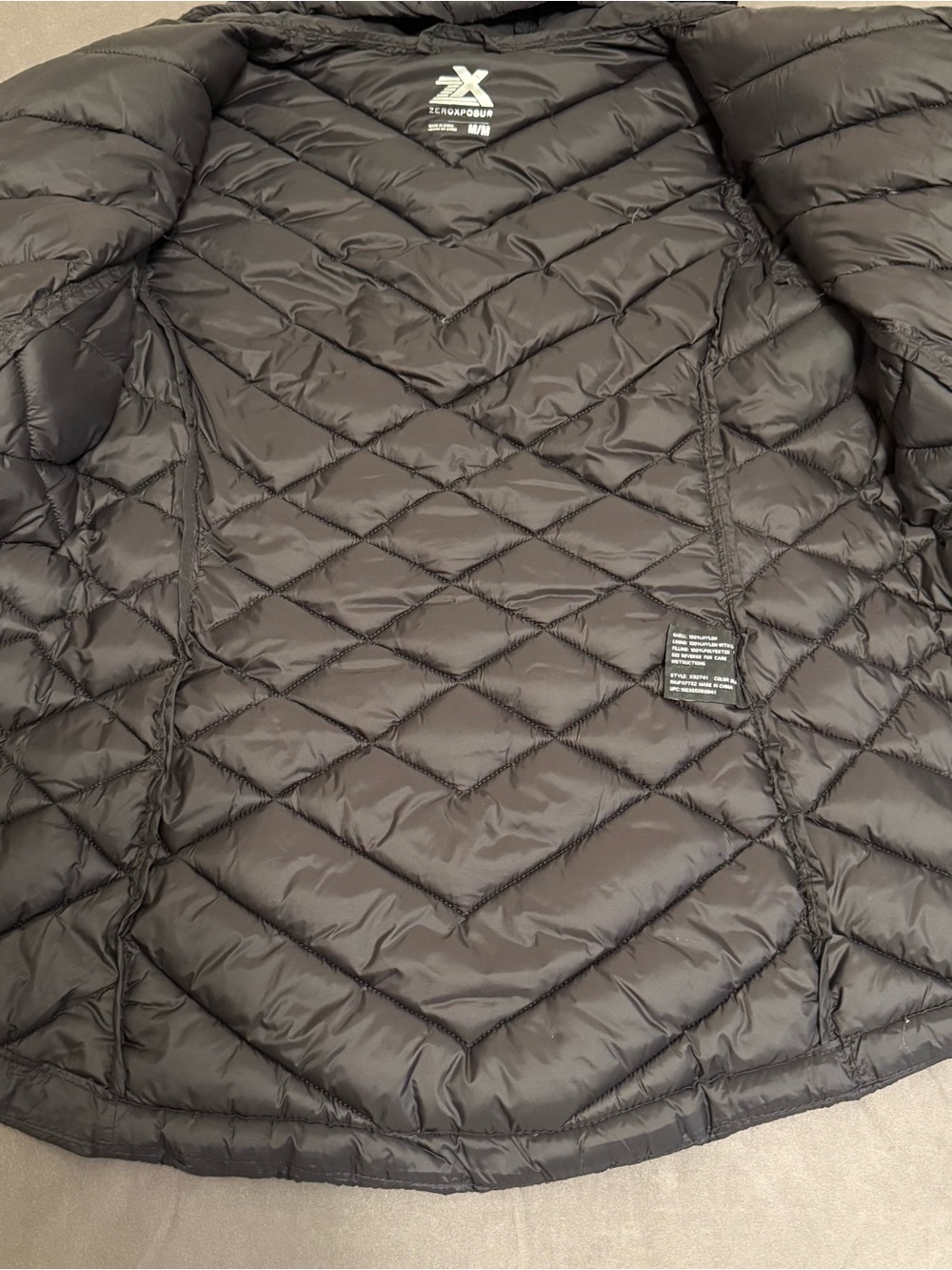 ZeroXposur Women’s M Black Hooded Puffer Jacket Quilted Waterproof Insulated